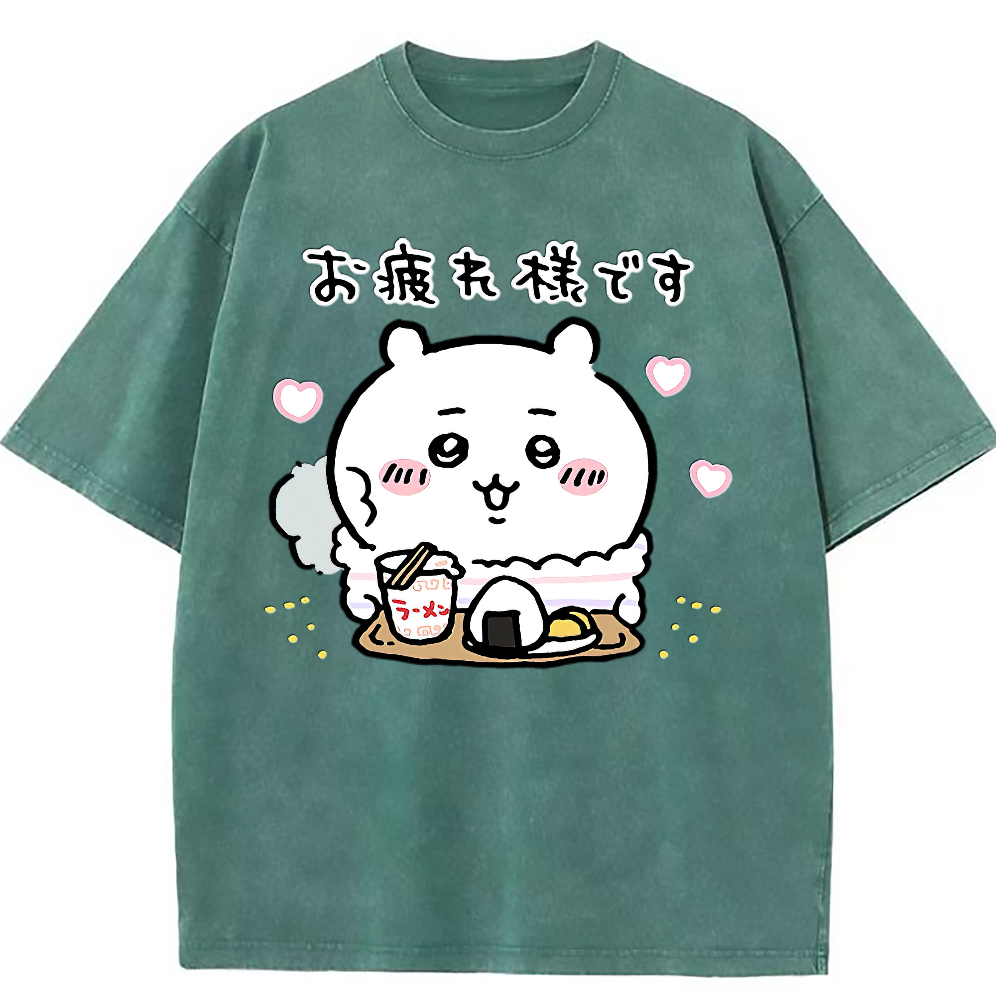 （画像用） ちいかわ ちいかわ Chii-kawa chiikawa 綿100% ヴィンテージ風 半袖Tシャツ（フロントプリント）